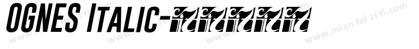 OGNES Italic字体转换